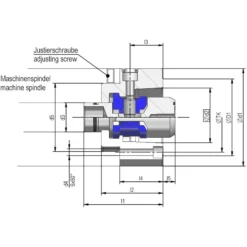 Röhm Anbauflansch mit Einbauspannsatz HSK-C, Nenngröße 50 - 820804