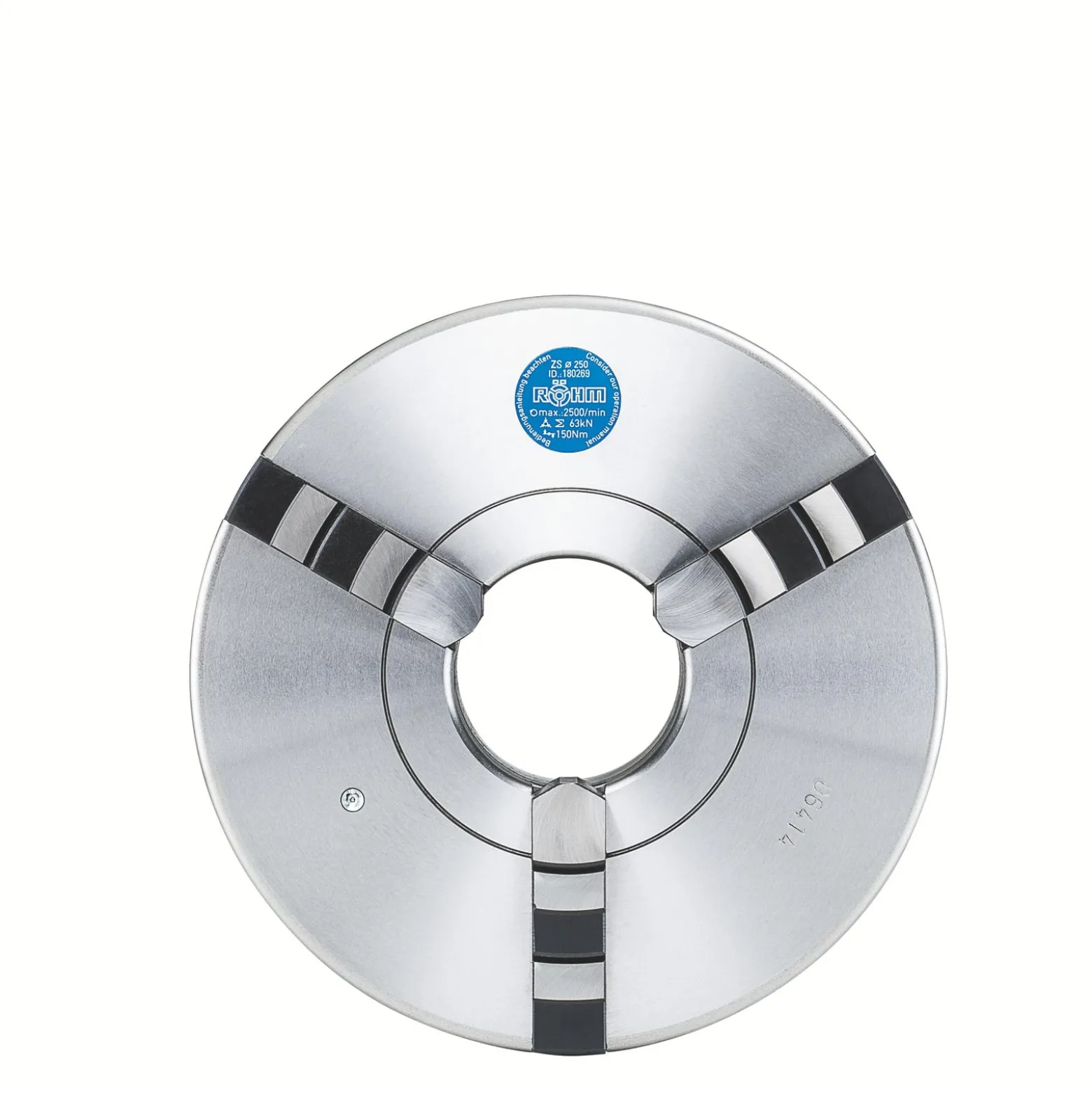 Röhm Dreh- und Schleiffutter ZS Hi-Tru, Größe 80, 3-Backen, DIN 6350 - 180259