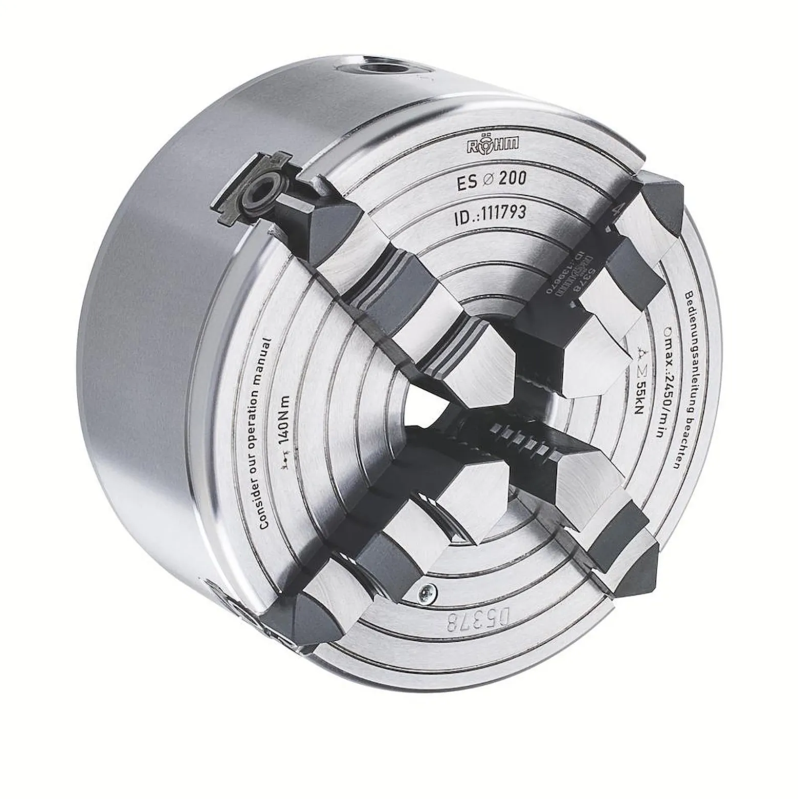 Röhm ES 200, 4-Backen, DIN 6351, Form A, Stahlkörper - 111793