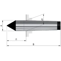 Röhm Feste Zentrierspitzen, Aufnahme MK 2, DIN 806, volle Spitze, nur geschliffen - 326786