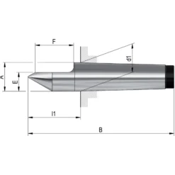 Röhm Feste Zentrierspitzen, Aufnahme MK 3, DIN 806, halbe Spitze Werkstoff: WS - 013870
