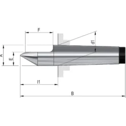 Röhm Feste Zentrierspitzen, Aufnahme MK 3, DIN 806, halbe Spitze Werkstoff: WS - 013870