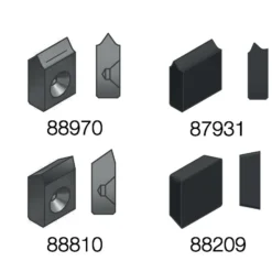 Röhm Hartmetall-Mitnehmer-Platten, Größe 9,5x3,2, Rechts- und Linkslauf - 087931