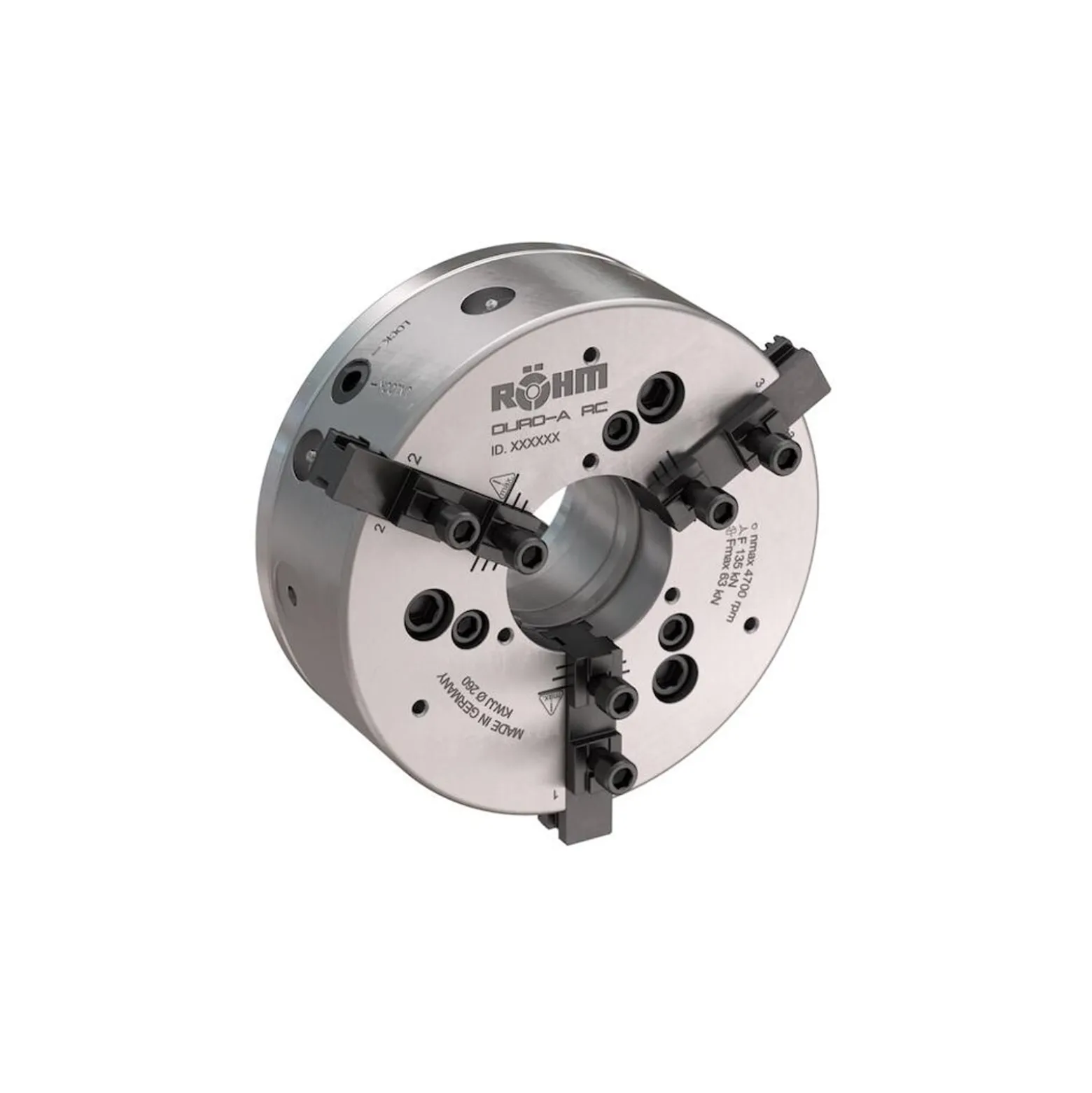 Röhm Kraftspannfutter DURO-A RC 180 DIN ISO 702-4 - ZA140 geradverzahnt Einzelentriegelung Edition 2022 - 185025