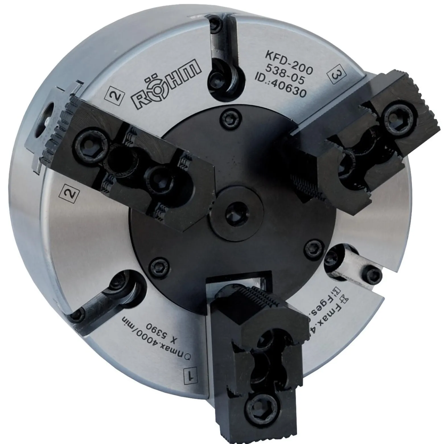 Röhm Kraftspannfutter KFD 110, 3-Backen, Standardausführung, Zylindrische Zentrieraufnahme - 004250