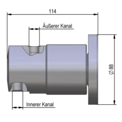 Röhm 2-Wege Drehdurchführung Luft/Hydrauliköl - 1118082
