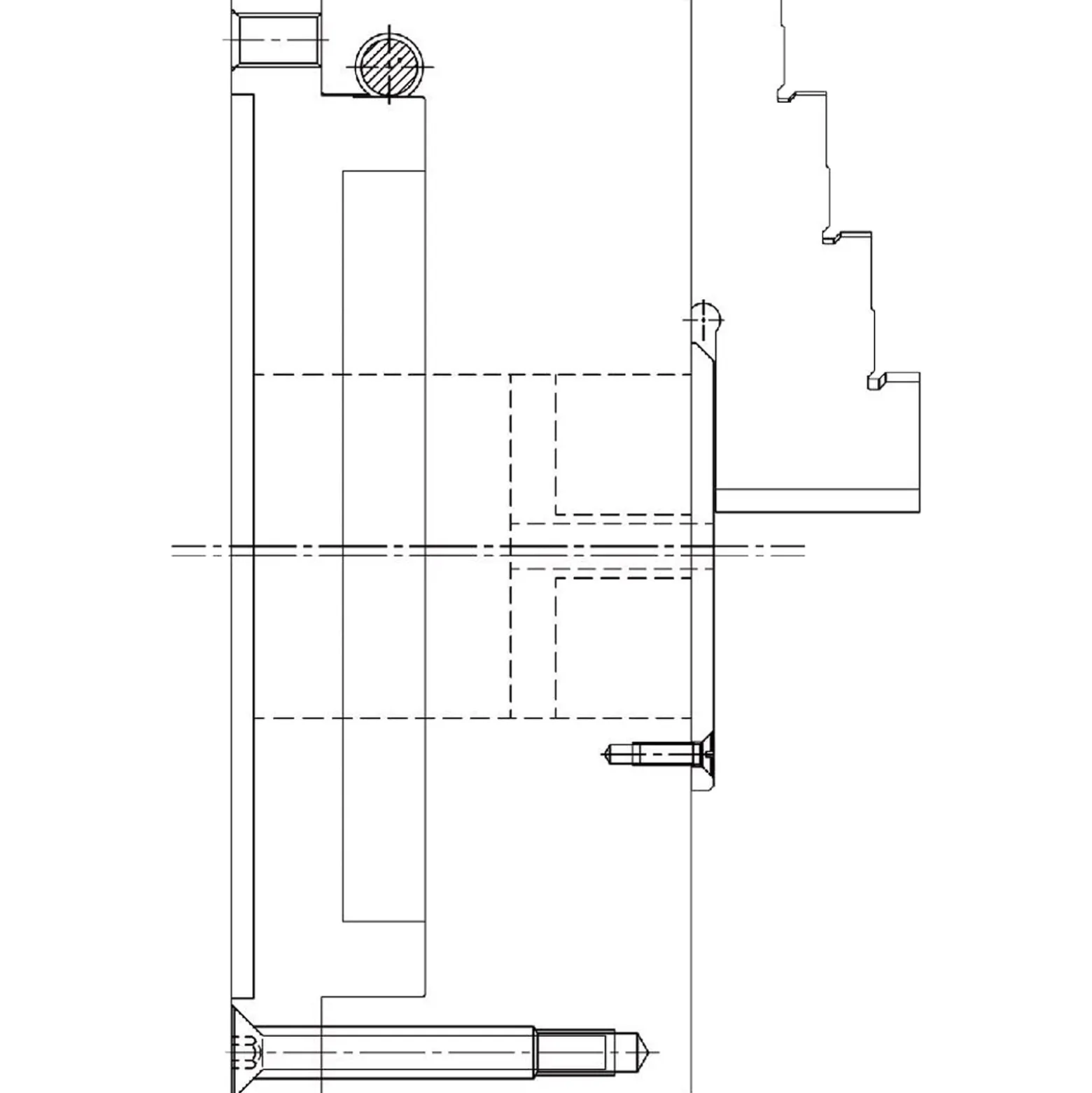 Röhm ZS Hi-Tru 200, 3-Backen, DIN 6350, Zylindrische Zentrieraufnahme, Form A - 180281