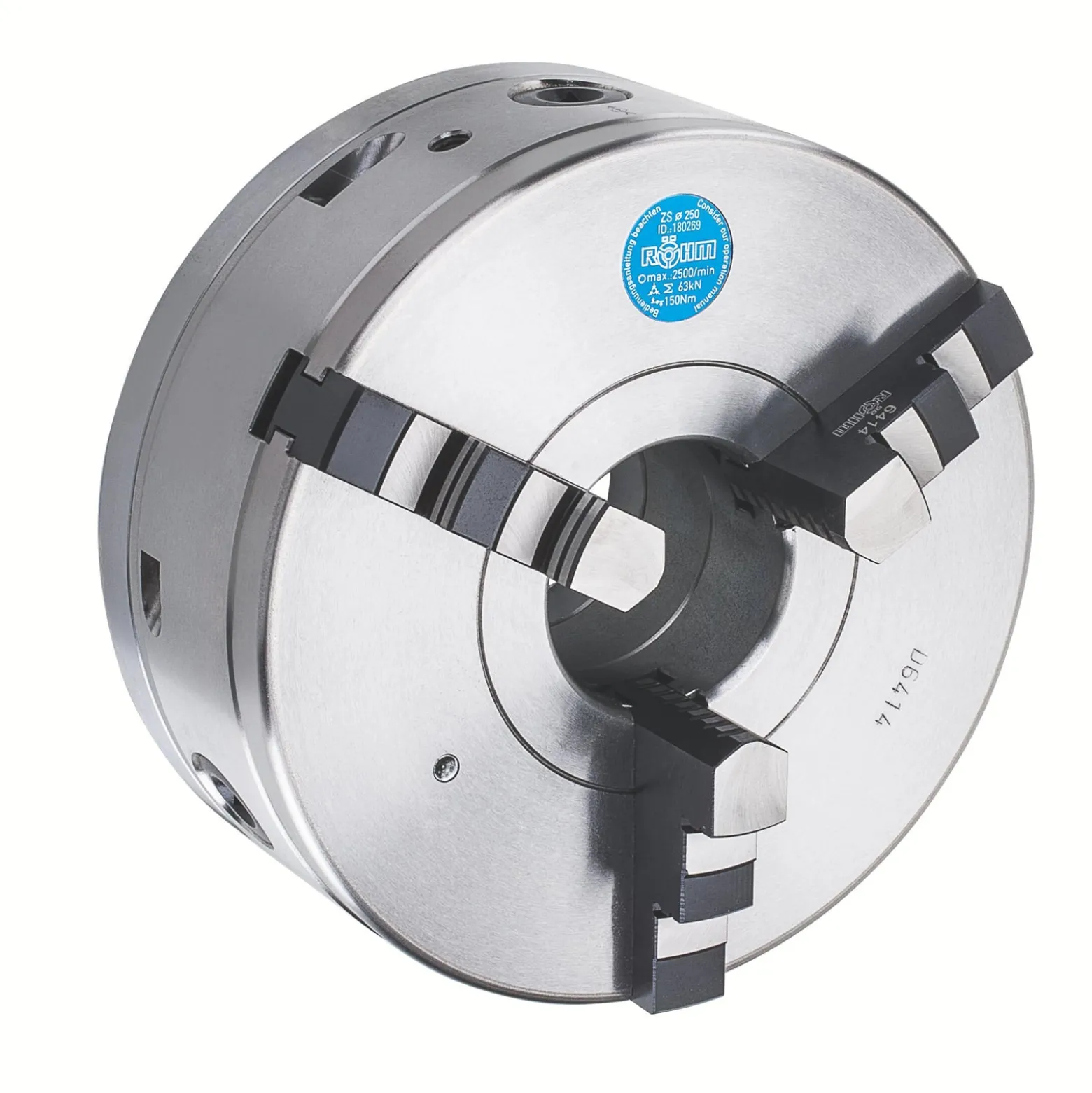 Röhm ZS Hi-Tru 200, 3-Backen, DIN 6350, Zylindrische Zentrieraufnahme, Form A - 180281