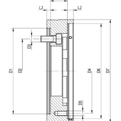 Röhm Zwischenflansch Zylindrische Zentrieraufnahme, Größe 32/42-Z140 mit Einstellschraube - 1283196