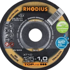 RHODIUS Trennscheibe XT10 Ø 125 x 1 mm INOX 22,23 mm - 206163