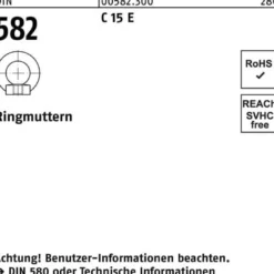 Ringmutter DIN 582 M8 C 15 E 25 Stück