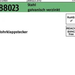 Rohrklappstecker R 88023 10x 50x 25 Stahl galv.verz. 50 Stück