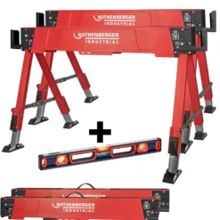 ROTHENBERGER Industrial DUO Falt Arbeitsbock + WS24 Premium Wasserwaage 60 cm - 1500005801