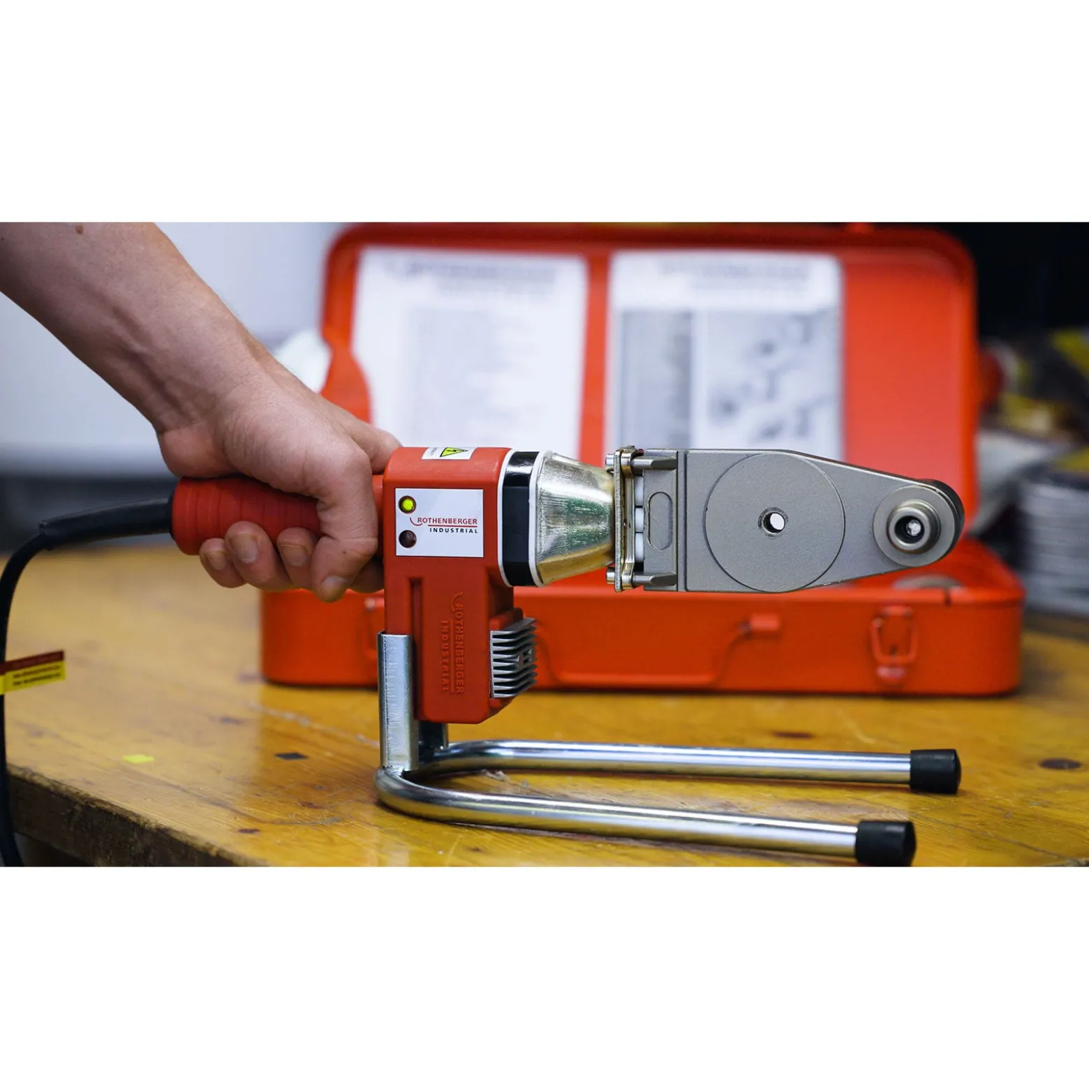 ROTHENBERGER Industrial Muffenschweißgerät 800 W inkl. Kunststoff-Rohrschere Ø 42 mm im Koffer - 36052