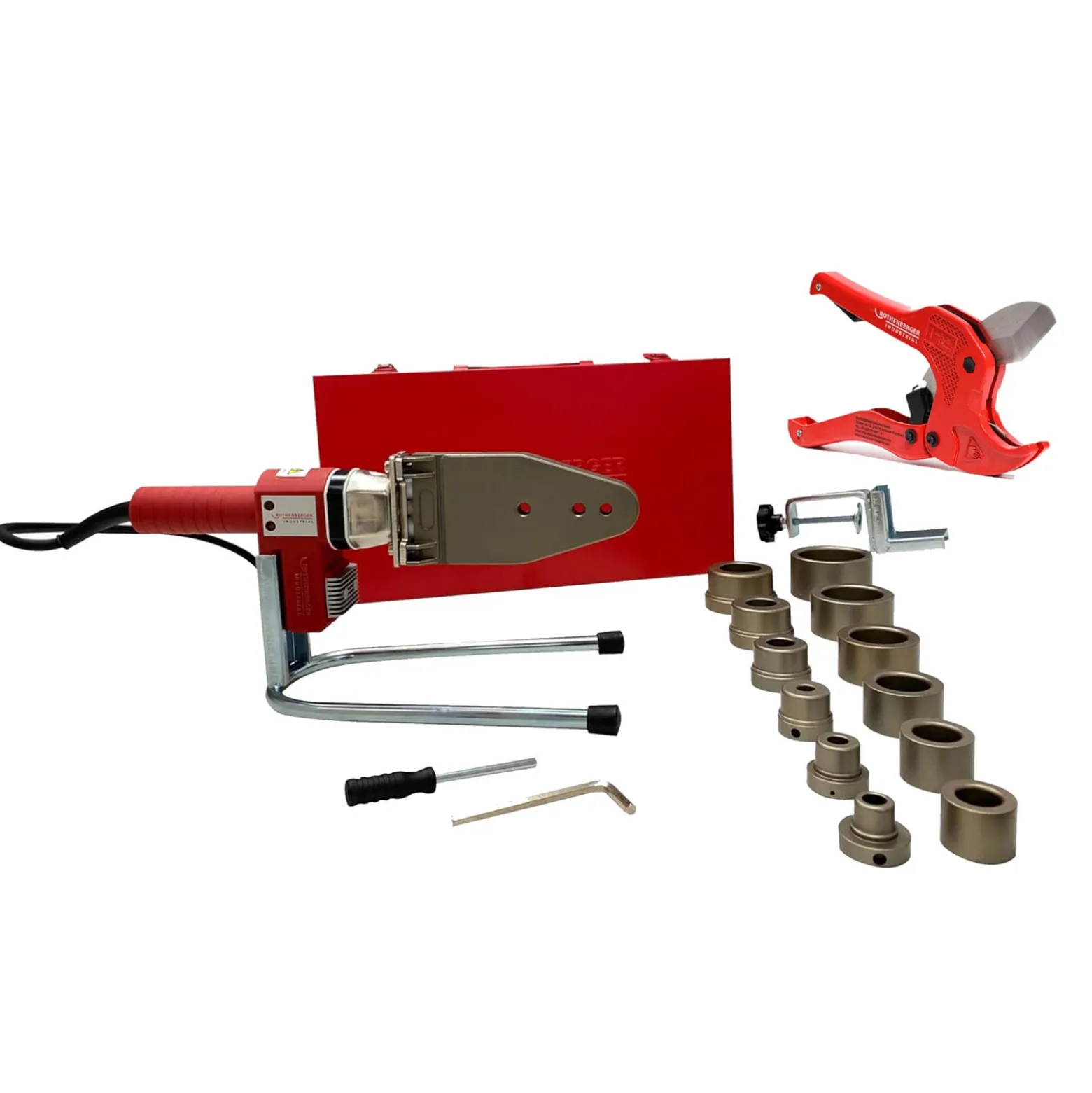 ROTHENBERGER Industrial Muffenschweißgerät 800 W inkl. Kunststoff-Rohrschere Ø 42 mm im Koffer - 36052