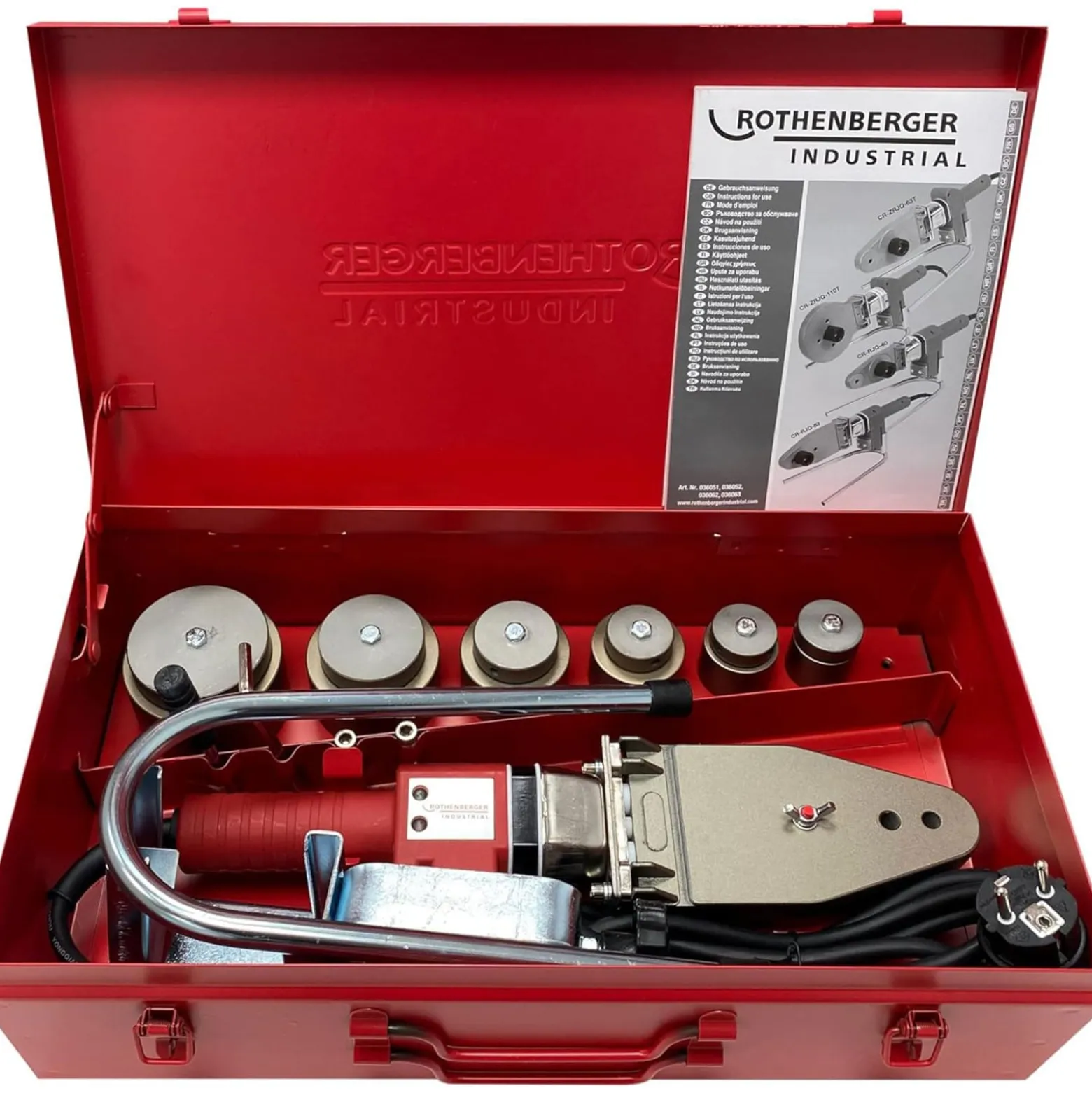 ROTHENBERGER Industrial Muffenschweißgerät 800 W inkl. Kunststoff-Rohrschere Ø 42 mm im Koffer - 36052