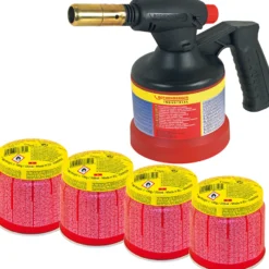 ROTHENBERGER Industrial RoFlame Premium Lötlampe Piezo 1.800 °C inkl. 4x C200 Kartusche 330 ml ILL System - 1500004104