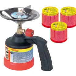 ROTHENBERGER Industrial Scout Campingkocher inkl. 3x C200 Kartusche 330 ml mit ILL System - 1500004212