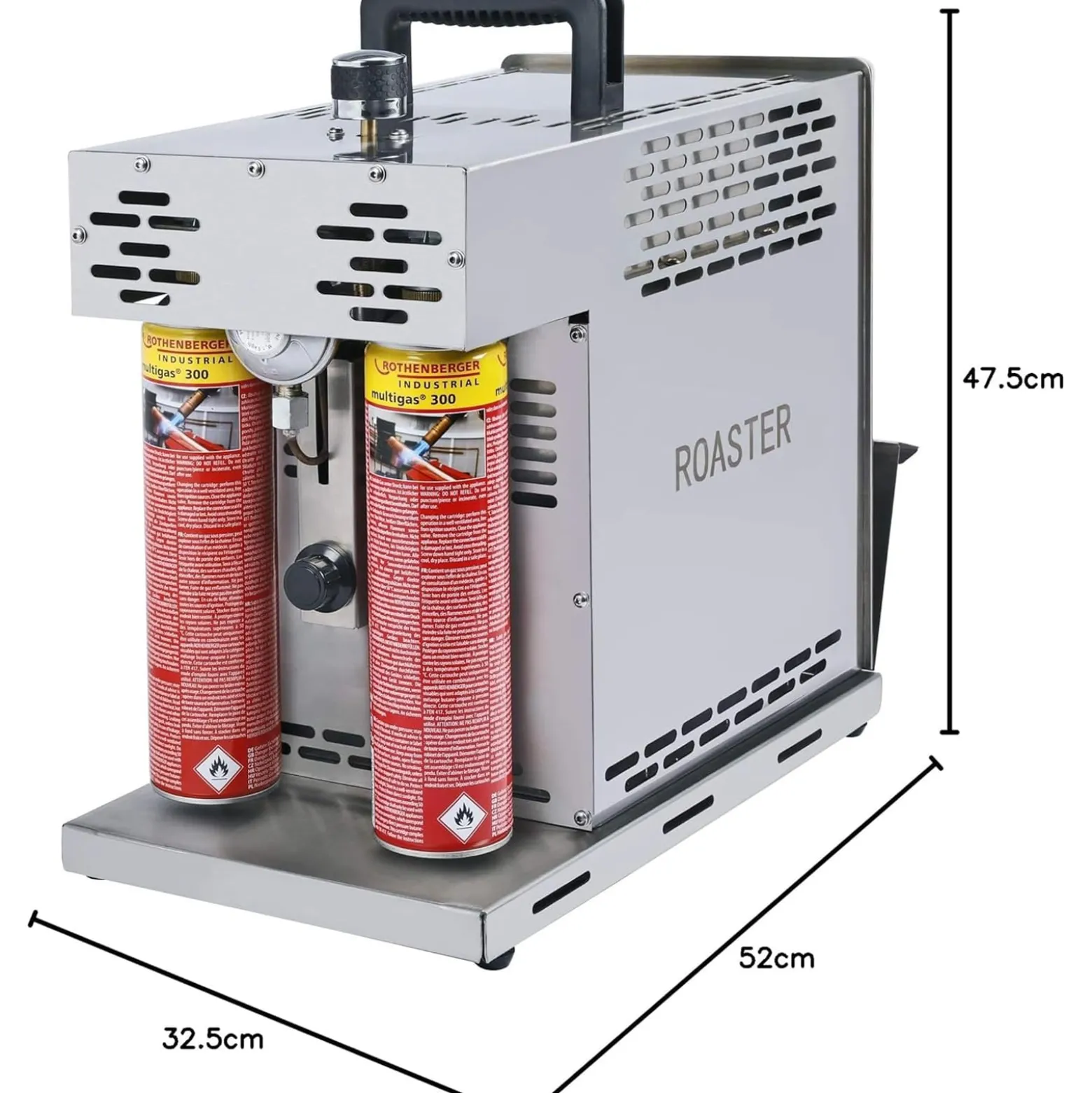 ROTHENBERGER Industrial THERMO ROASTER TO GO Gasgrill inkl. 3 x Multigas 600 ml + Handy Roaster - 1500004410