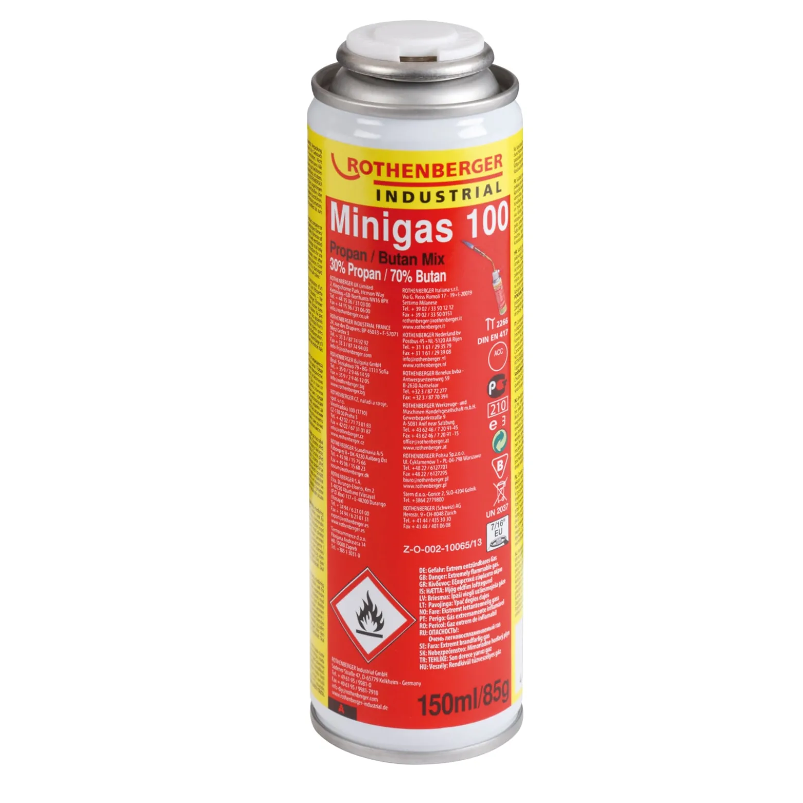 ROTHENBERGER Industrial 1x RoFire Mini SET 650°C + 4x Minigas 100 150ml - 1500005213