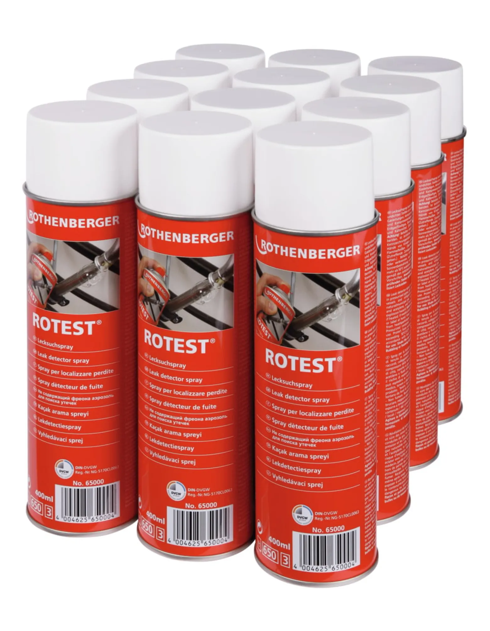 ROTHENBERGER Lecksuchspray 400ml 12er Pack - 1000000442