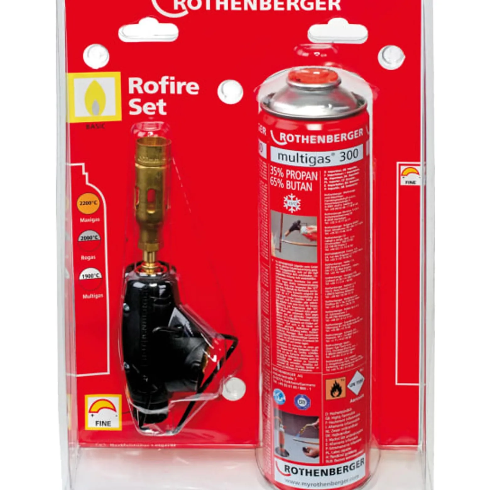 ROTHENBERGER ROFIRE Set mit Multigas 300, 7/16", EU - 35428