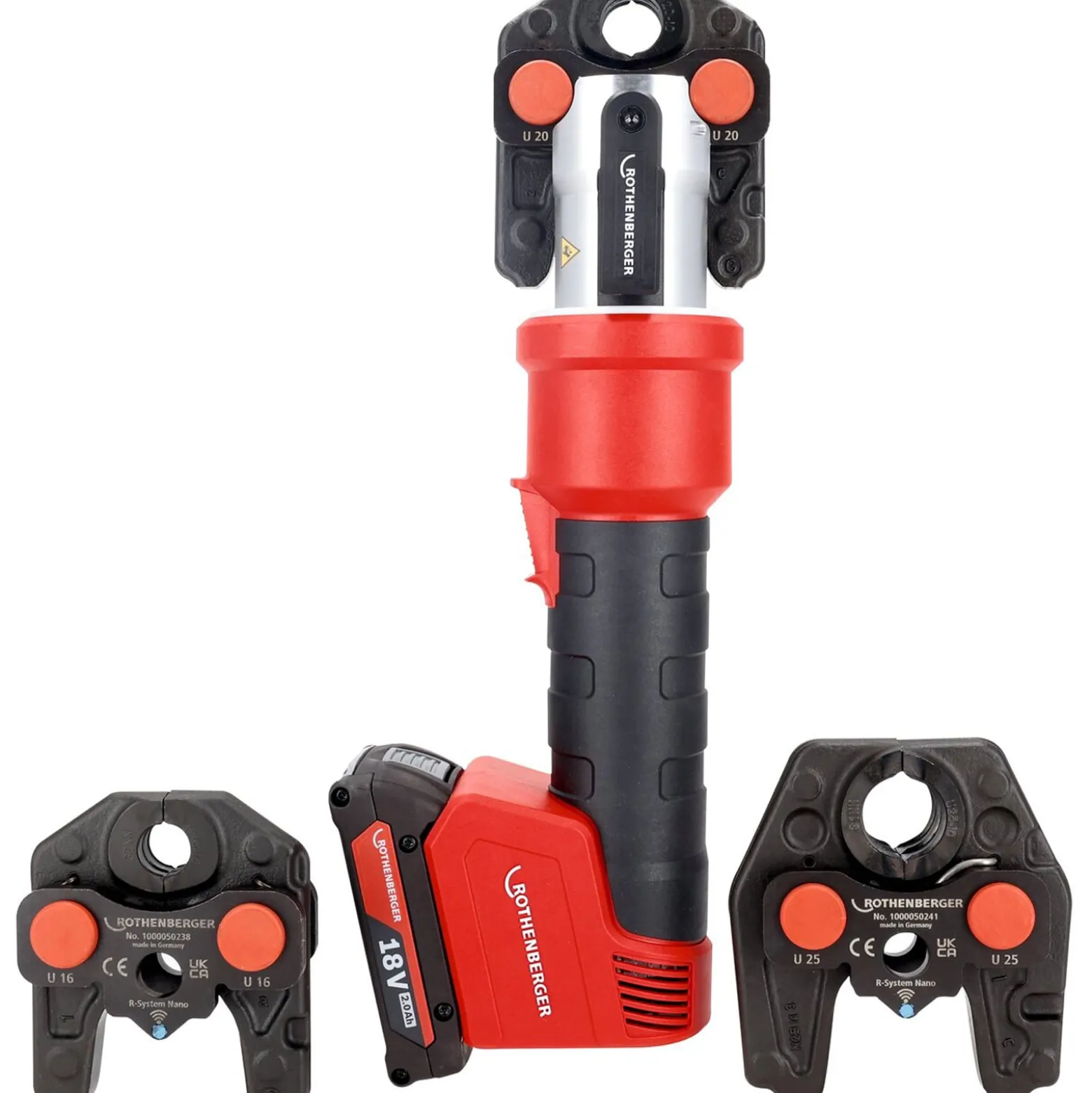 ROTHENBERGER ROMAX NANO iJAWs Set, U, 16-20-25mm, 2Ah, AMPShare - 1000005498