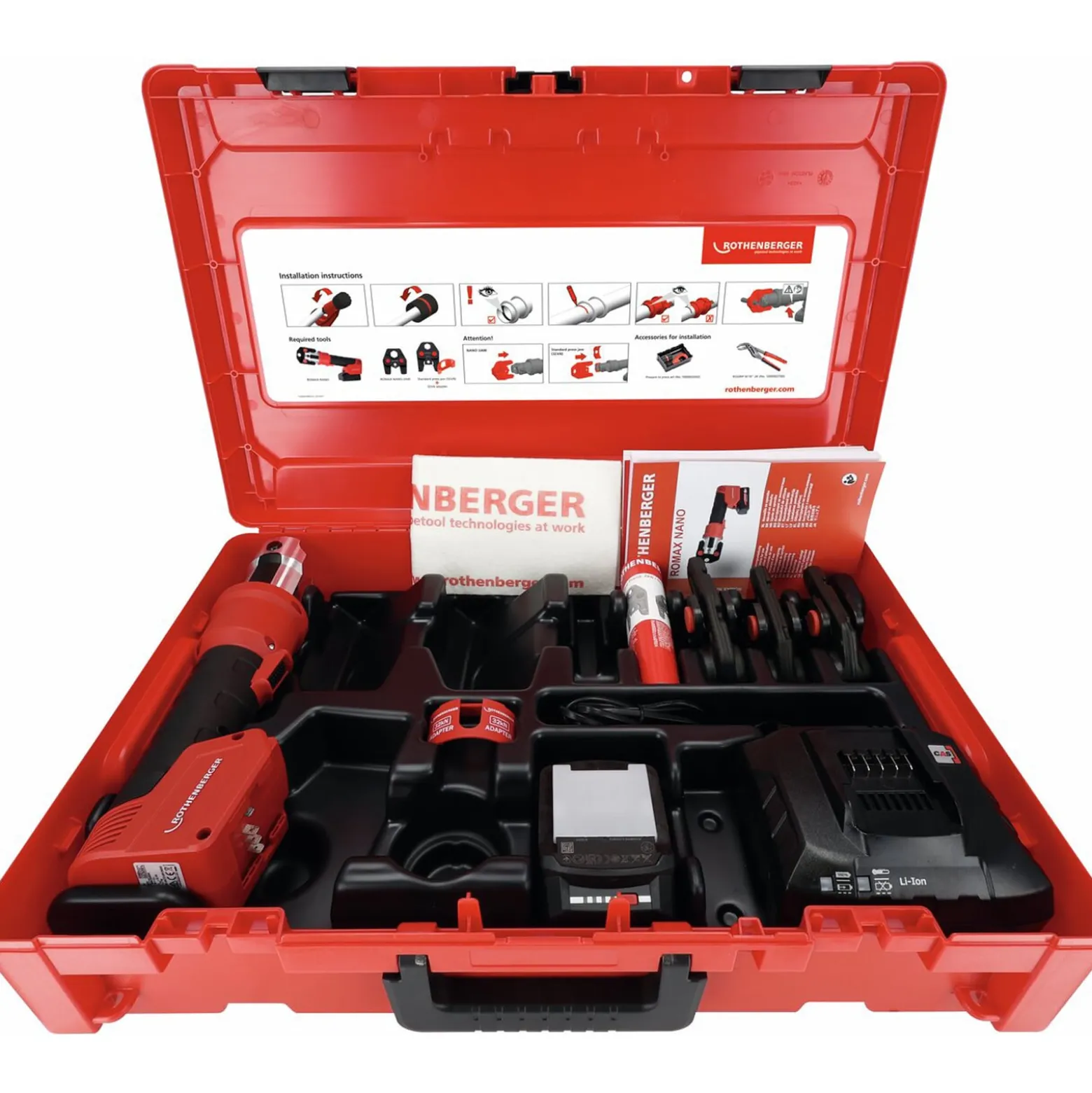 ROTHENBERGER ROMAX NANO iJAWs Set, RFz, 16-20-25mm, 2Ah, CAS - 1000005052
