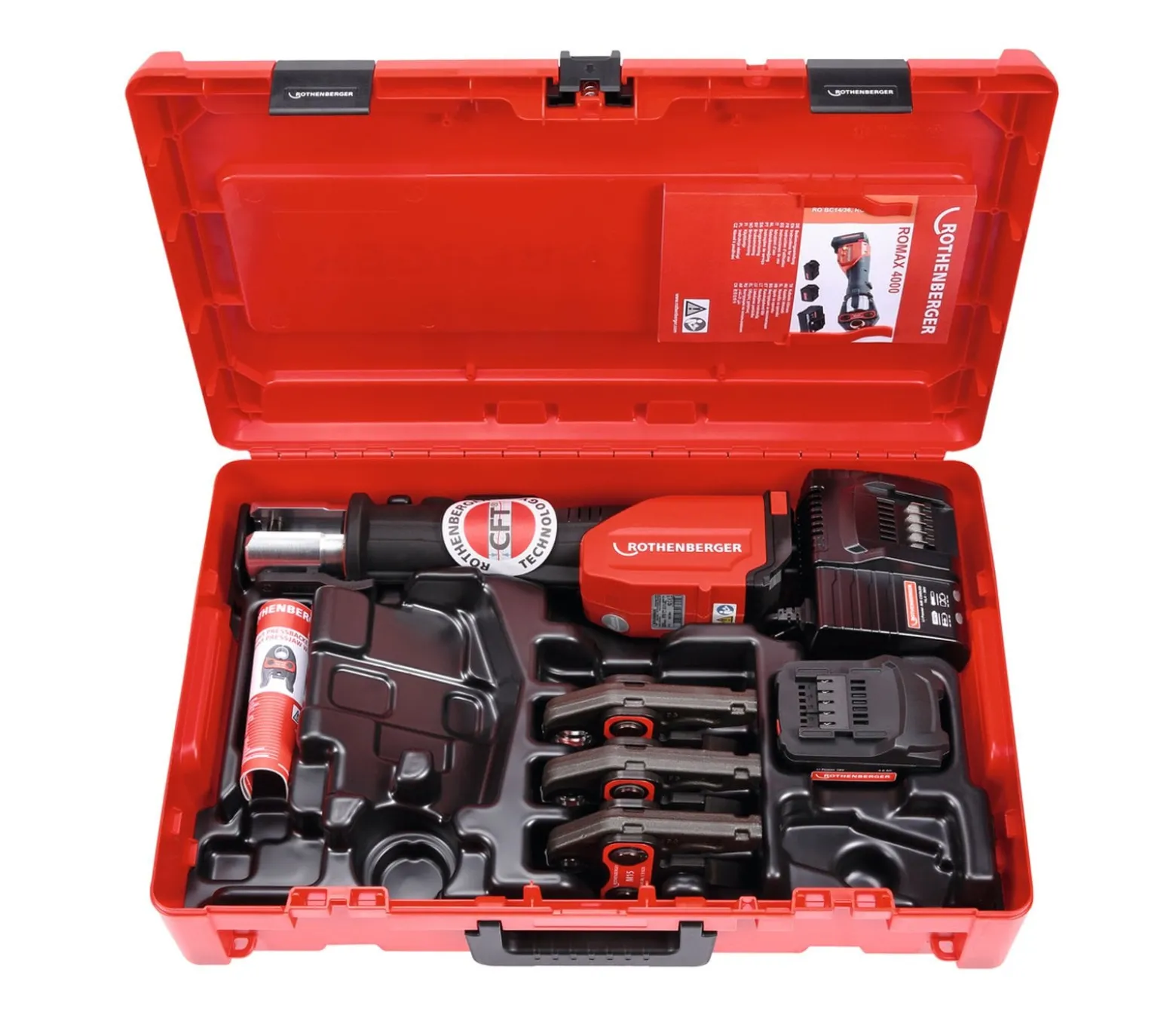 ROTHENBERGER ROMAX 4000 Set, Pressmaschine, M15-22-28mm, 4 Ah, EU - 1000001927