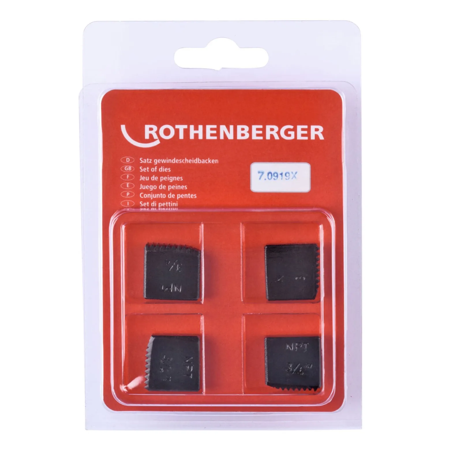 ROTHENBERGER SC Schneidbacken, NPT, 3/4", 4 Stück - 070919X
