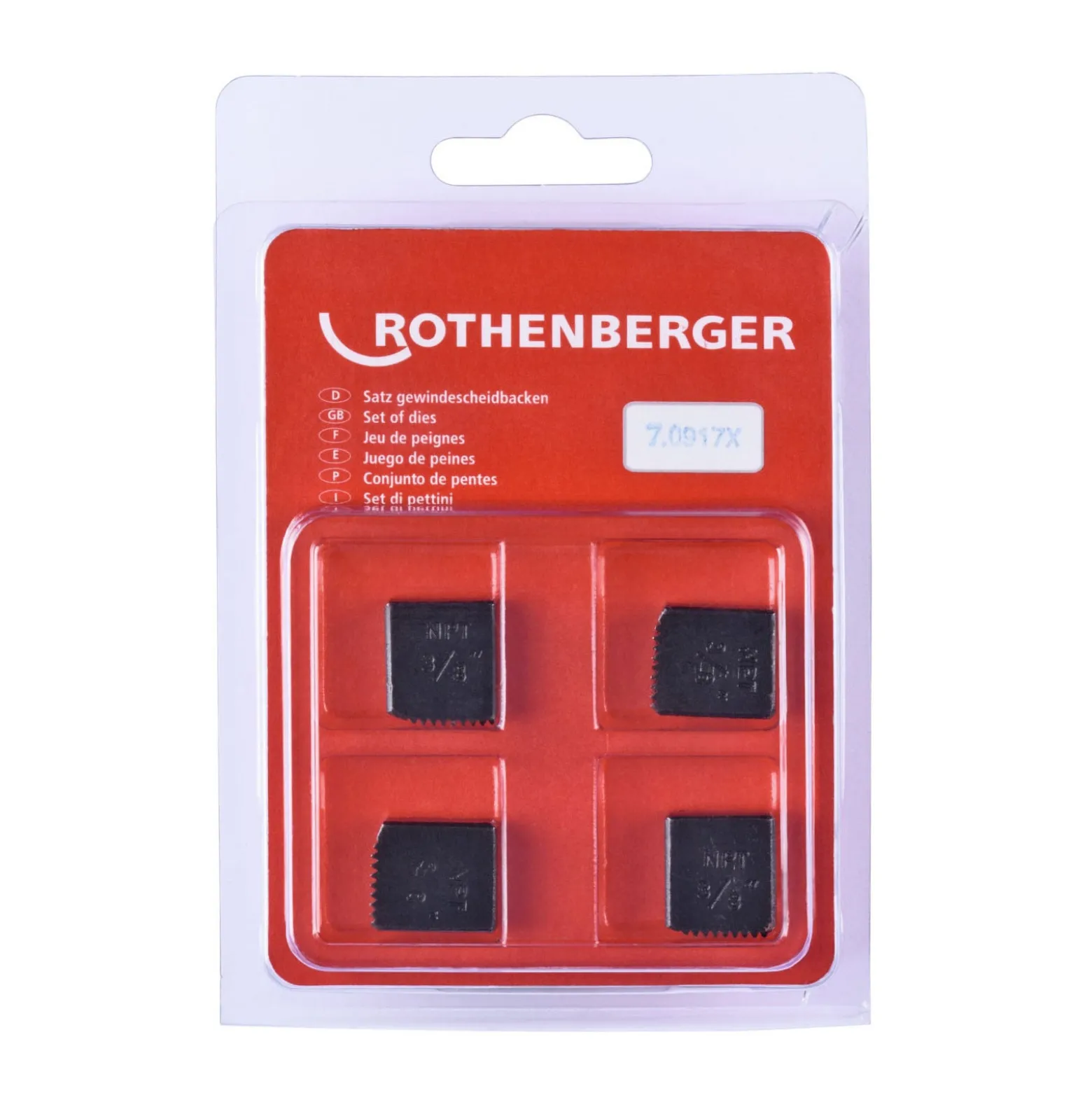 ROTHENBERGER SC Schneidbacken, NPT, 3/8", 4 Stück - 070917X