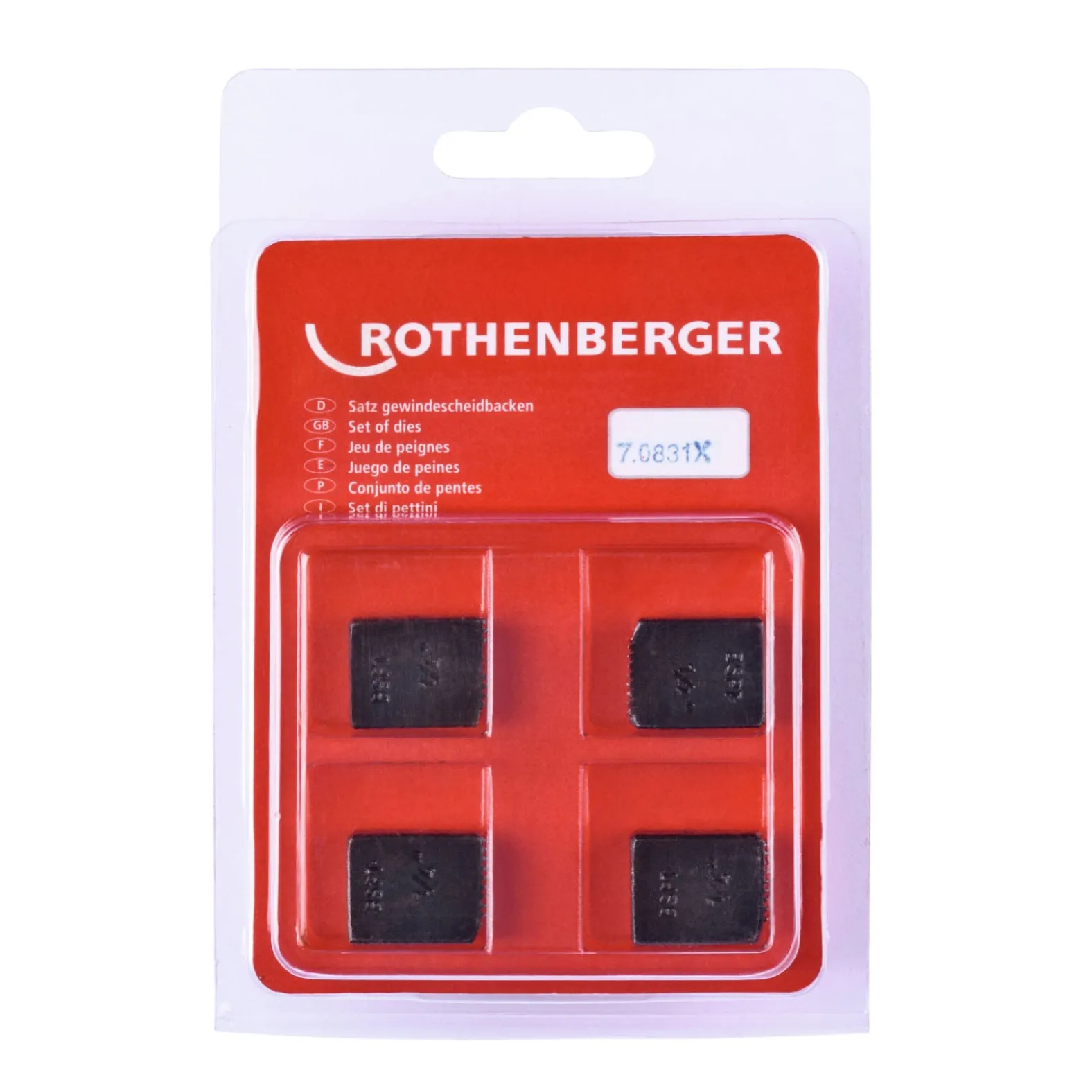 ROTHENBERGER SC Schneidbacken, BSPT R, 1/4", 4 Stück - 070831X