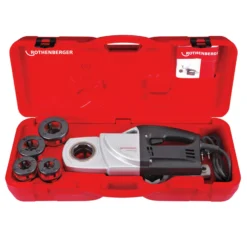 ROTHENBERGER SUPERTRONIC 1250-Set, Gewindeschneidkluppe BSPT 1/2-1.1/4", 230V - 71450
