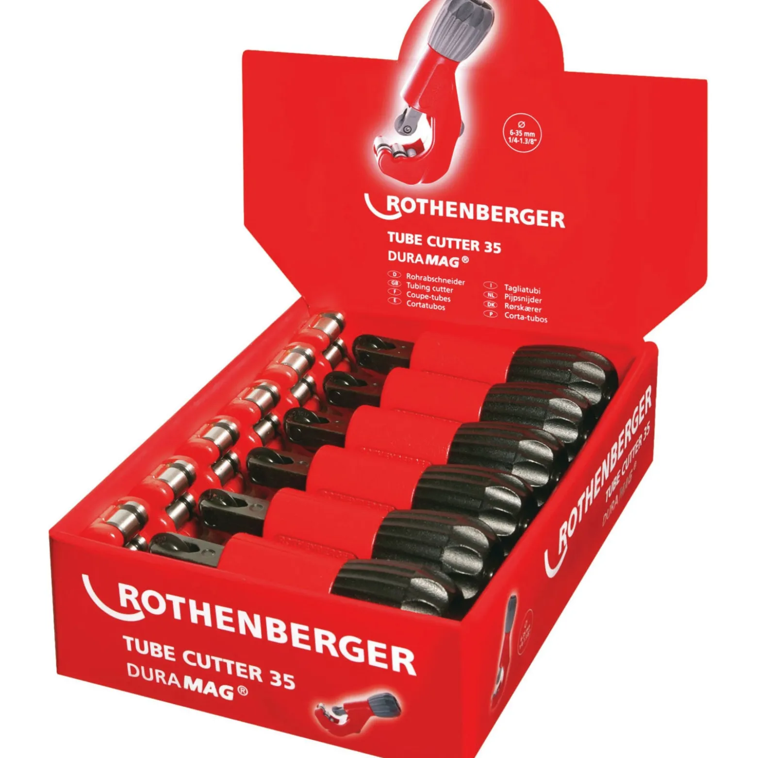 ROTHENBERGER TUBE CUTTER 35, DURAMAG, Display, 6 Stück - 070027DB