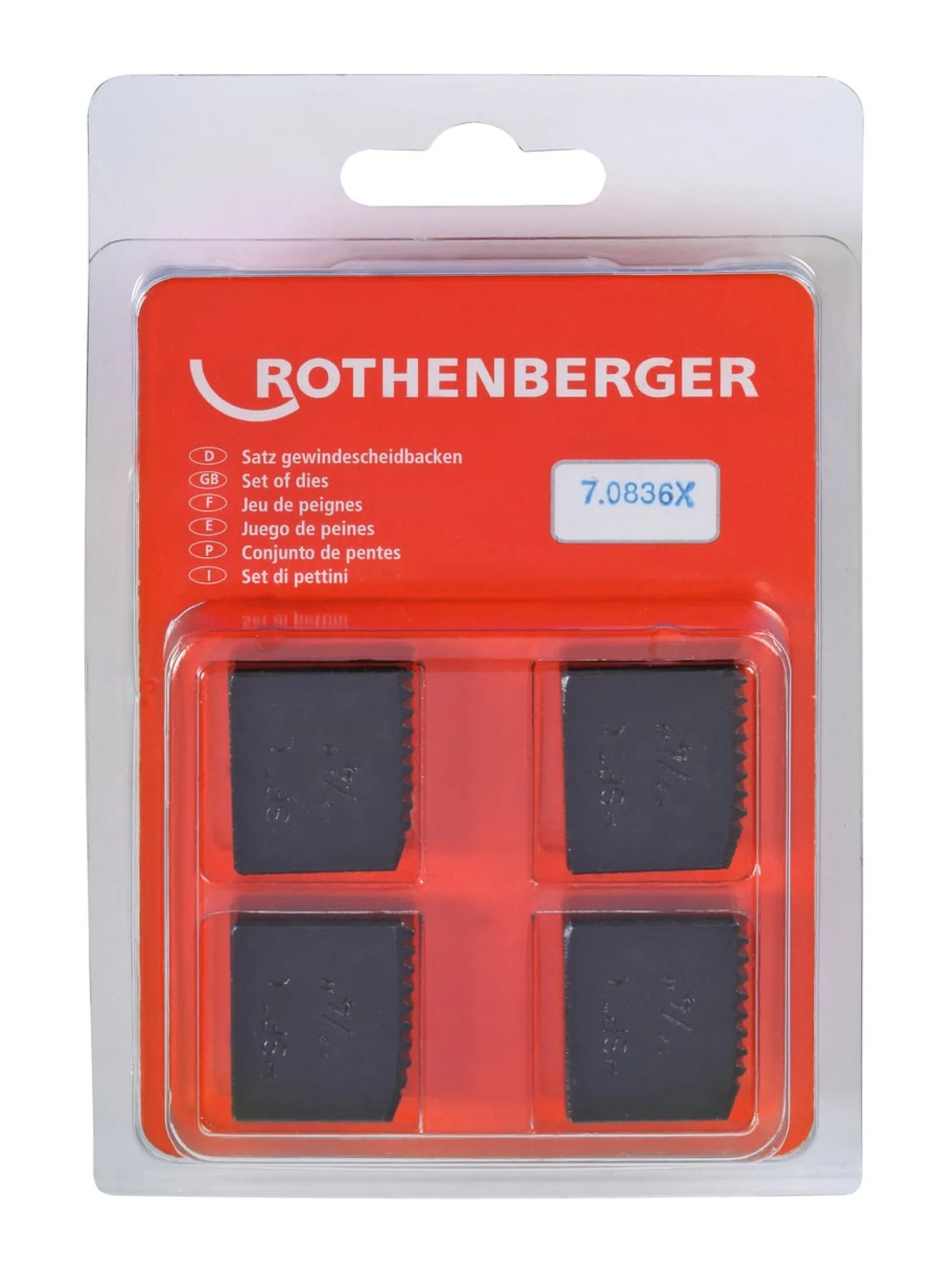 ROTHENBERGER 4x SC Schneidbacken BSPT R 1.1/4" - 070836X