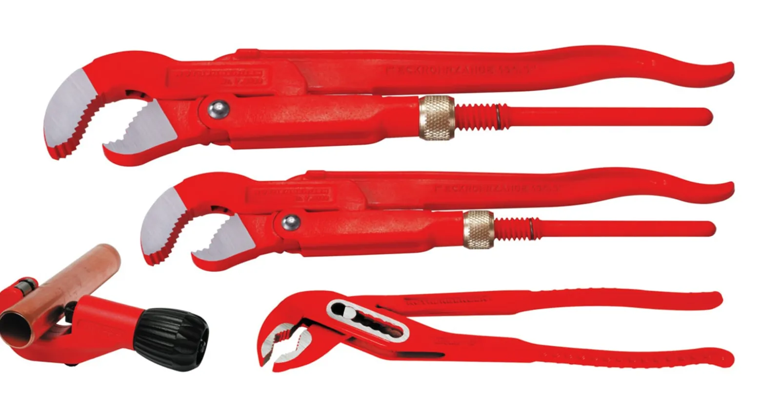 ROTHENBERGER Zangenset - TC35, Wapu10", Eckrohrzange 1" und 1.1/2" - 070135X