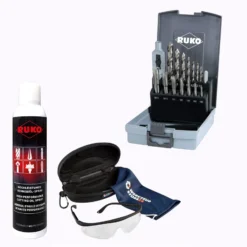 RUKO Einschnittgewindebohrer-Satz HSS, 6tlg., M3–M10 inkl. Spray & Schutzbrille - WZS245004RO