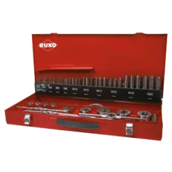 RUKO Gewindeschneidwerkzeug-Satz HSS in Industriekassette - 54 tlg. - 245040