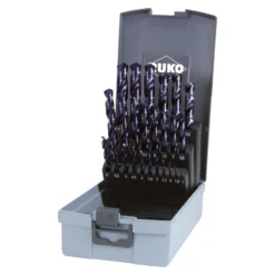 RUKO Spiralbohrer-Satz DIN 338 Typ VA, HSSE-Co 8 TiAlN in Kunststoffkassette - 25 tlg. - 281215EFRO