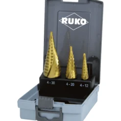 RUKO Stufenbohrersatz HSSTiN Terrax Gerade Nut in Rose Box - A101126TRO