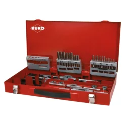 RUKO 37-teiliger Gewindeschneidwerkzeug-Satz HSSE-Co 5 in Industriekassette - 245020E