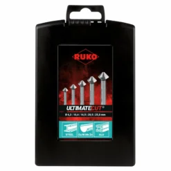 RUKO ULTIMATECUT Kegel- und Entgratsenker-Satz DIN 335 Form C 90° HSS in Kunststoffkassette - 5 tlg. - 102791RO