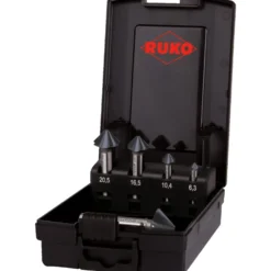 RUKO ULTIMATECUT Kegel- und Entgratsenker-Satz 4S HSS RUnaTEC DIN 335 90° in Kunststoffkassette 5 teilig - 102891PRO