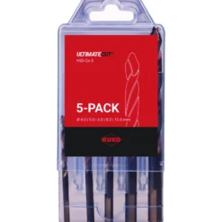 RUKO ULTIMATECUT Spiralbohrer-Satz DIN 338 Typ FLOWSTEP® HSS-Co 5 - 5-tlg. in Kunststoffbox - 259205ERO