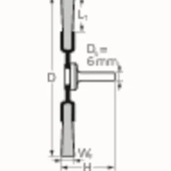 Rundbürste RBU 2004/6 INOX D.40mm Drahtstärke 0,2mm VA 9mm PFERD
