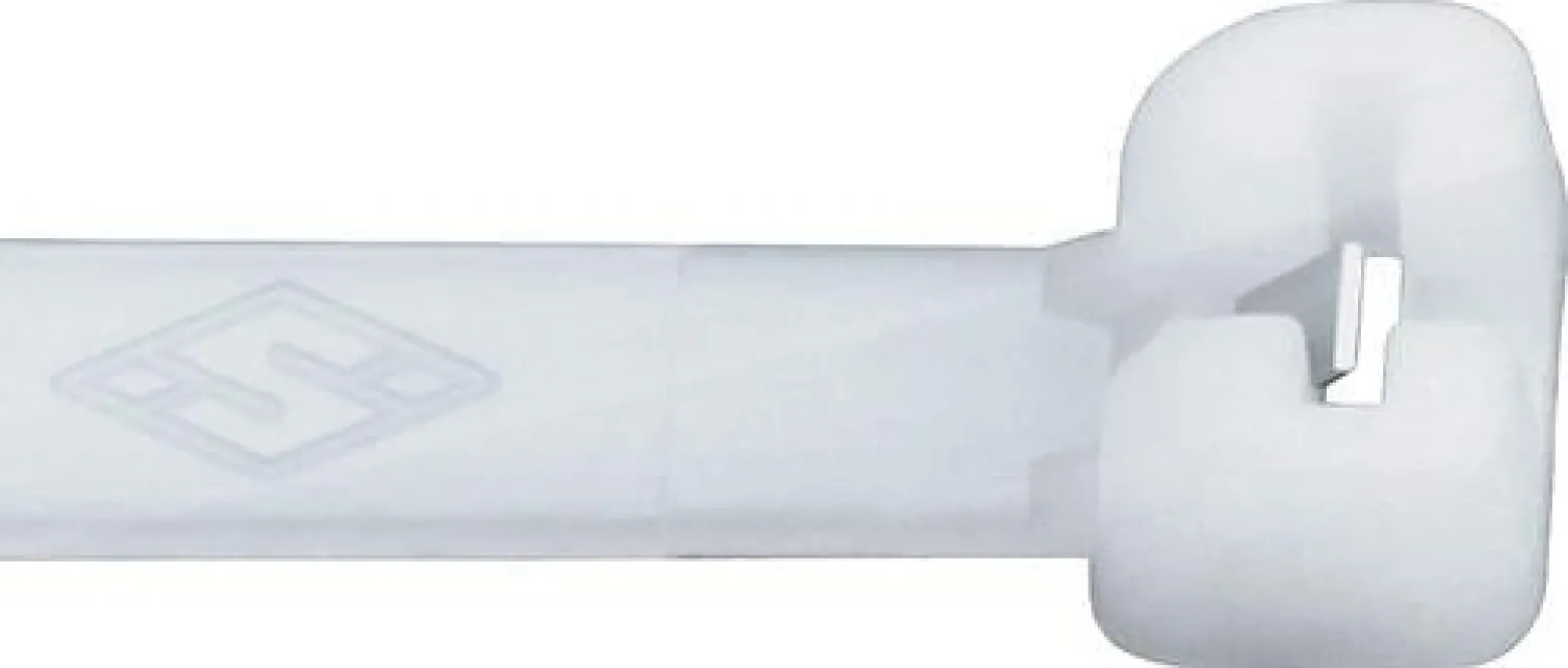 SAPISELCO 100x Kabelbinder Länge 186 mm Breite 4,5 mm natur mit Stahlnase - MET.2.2123R