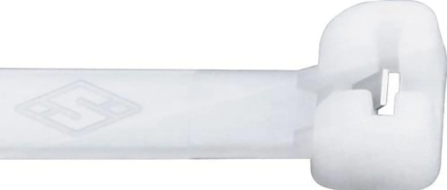 SAPISELCO 100x Kabelbinder Länge 186 mm Breite 4,5 mm natur mit Stahlnase - MET.2.2123R