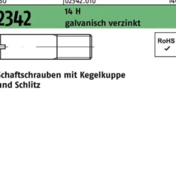 Schaftschraube ISO 2342 Kegelkuppe/Schlitz M4x20 14 H galv.verz. 100St.
