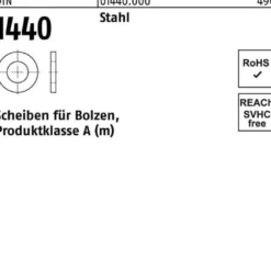 Scheibe DIN 1440 f.Bolzen 30x 45x 5 Stahl 100 Stück