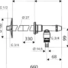 SCHELL Außenwandarm. POLAR II Set,RV,RB frostsicher,Installationsbausatz,mattchr